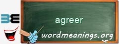WordMeaning blackboard for agreer